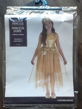 Golden Princess Kids Costume - Gold